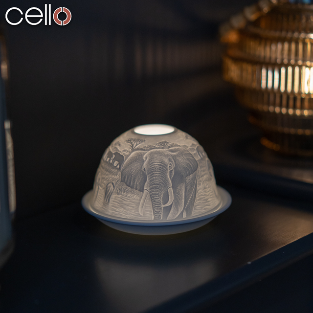 Cello Tealight Dome - Elephant
