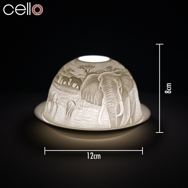 Cello Tealight Dome - Elephant
