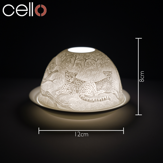Cello Tealight Dome - Leopard