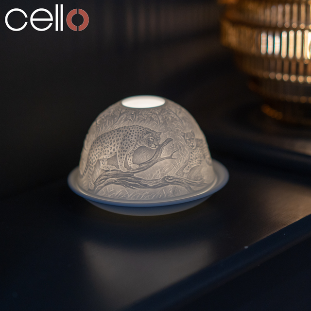 Cello Tealight Dome - Leopard