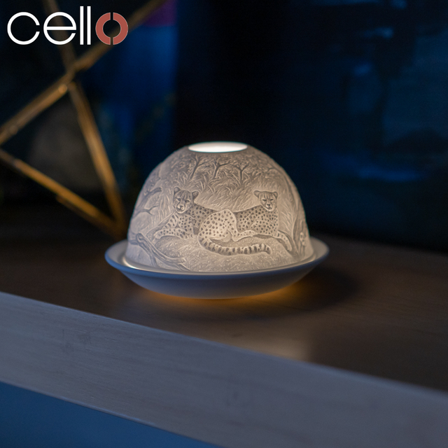 Cello Tealight Dome - Leopard