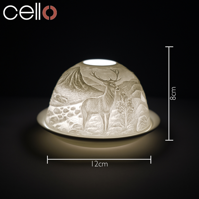 Cello Tealight Dome - Highland Stag