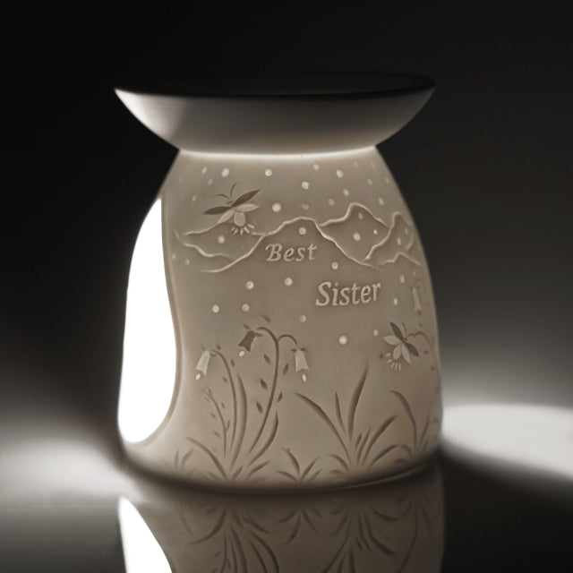 Cello Porcelain Tealight Burner - Best Sister