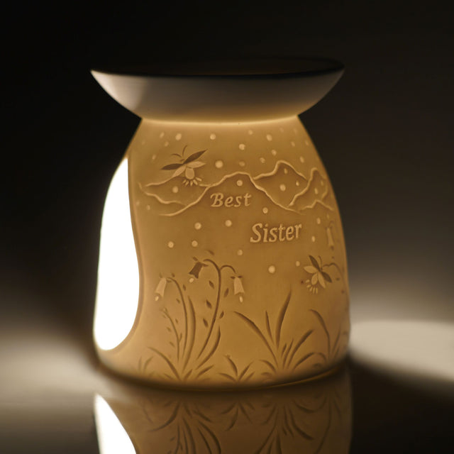 Cello Porcelain Tealight Burner - Best Sister