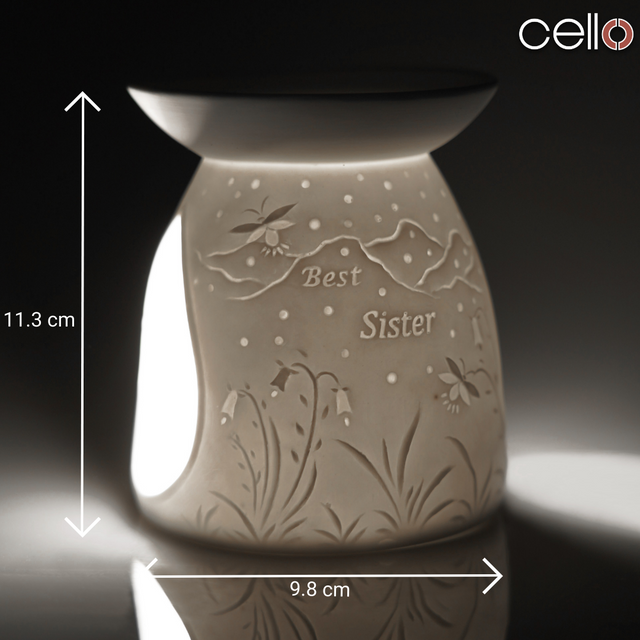 Cello Porcelain Tealight Burner - Best Sister
