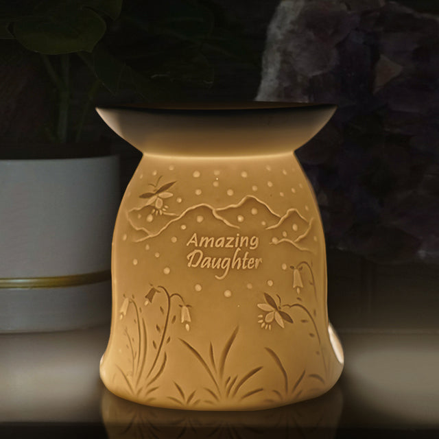 Cello Porcelain Tealight Burner - Amazing Daughter