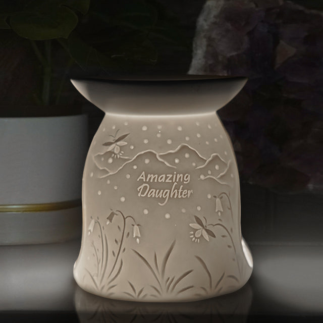 Cello Porcelain Tealight Burner - Amazing Daughter