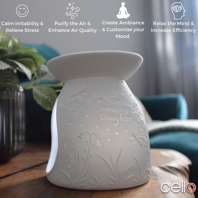 Cello Porcelain Tealight Burner - Amazing Daughter