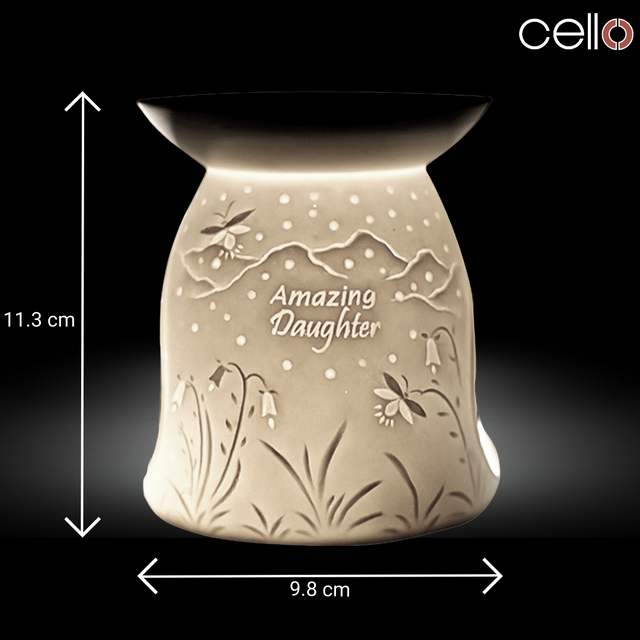 Cello Porcelain Tealight Burner - Amazing Daughter