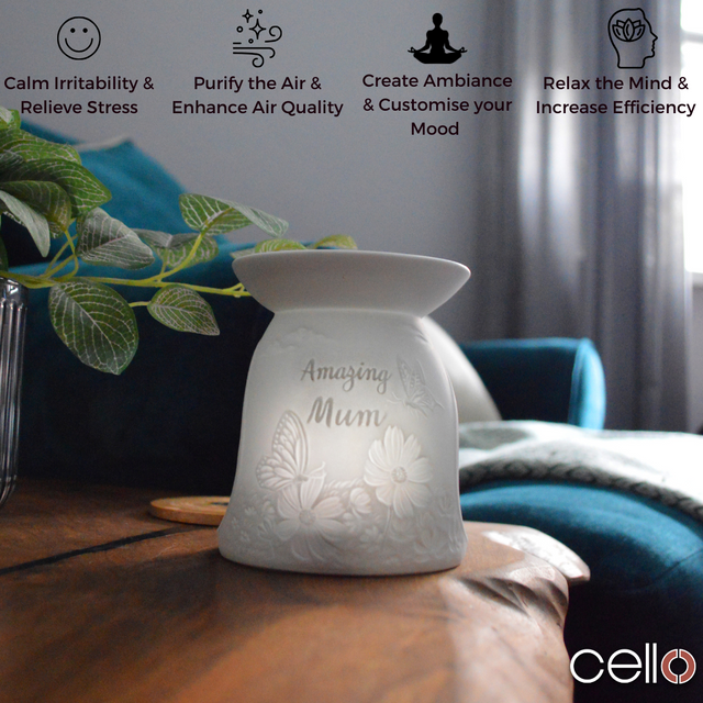 Cello Porcelain Tealight Burner - Amazing Mum
