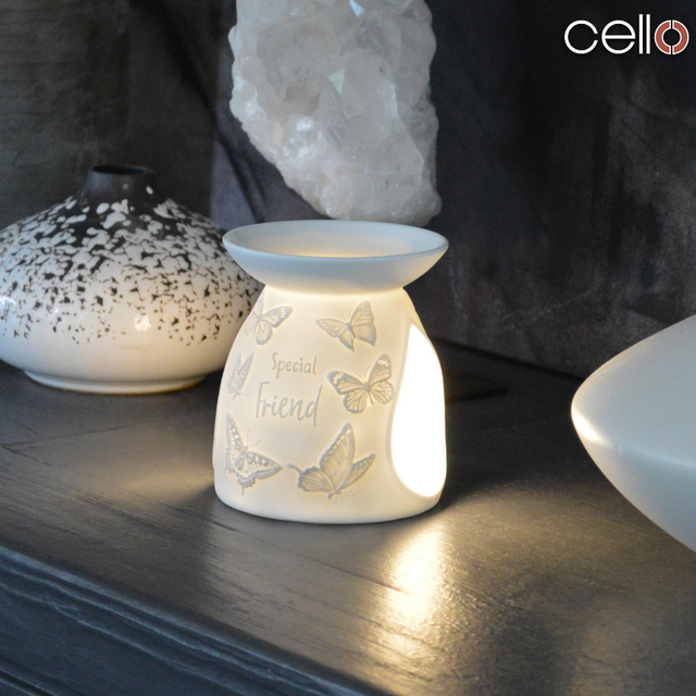Cello Porcelain Tealight Burner - Special Friend Butterfly