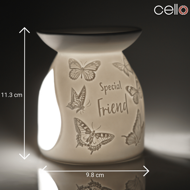 Cello Porcelain Tealight Burner - Special Friend Butterfly