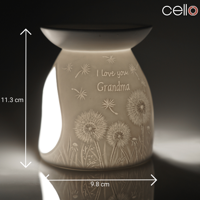 Cello Porcelain Tealight Burner - I Love You Grandma