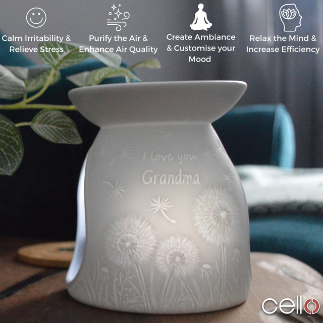 Cello Porcelain Tealight Burner - I Love You Grandma