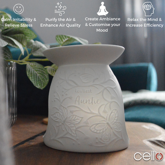 Cello Porcelain Tealight Burner - Loveliest Auntie