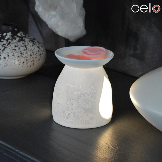 Cello Porcelain Tealight Burner - Amazing Mam