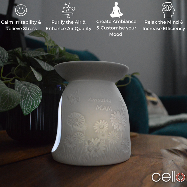 Cello Porcelain Tealight Burner - Amazing Mam