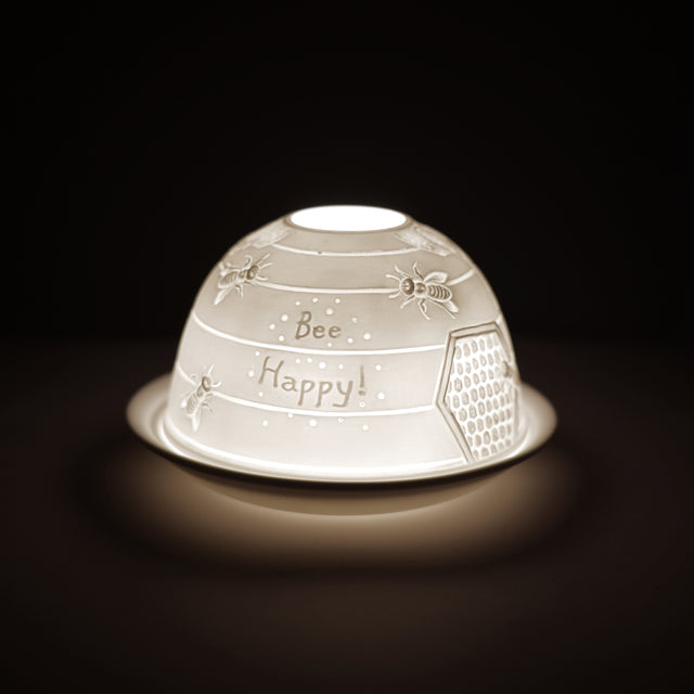 Cello Tealight Dome - Bee Happy