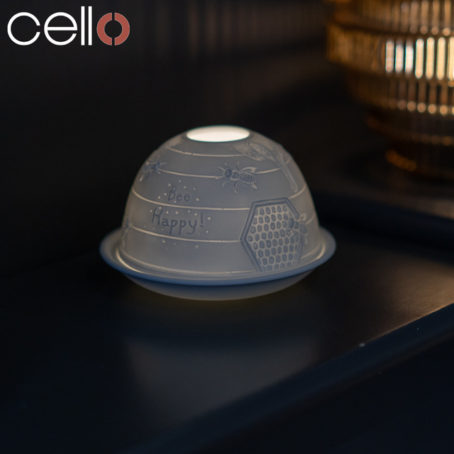 Cello Tealight Dome - Bee Happy