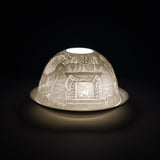 Cello Tealight Dome - Santa & Dog