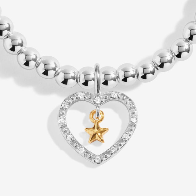 Joma Jewellery Silver & Gold Bracelet - Best News Ever - A Little