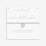 Joma Jewellery best news ever bracelet with heart charm on a white card