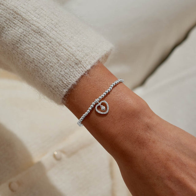 Joma Jewellery Silver Bracelet - So Lucky To Have You - A Little