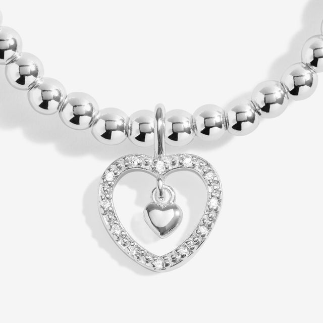 Joma Jewellery Silver Bracelet - So Lucky To Have You - A Little