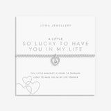 Joma Jewellery Silver Bracelet - So Lucky To Have You - A Little