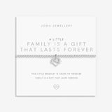 Joma Jewellery Silver Bracelet - Family Is A Gift That Lasts Forever - A Little