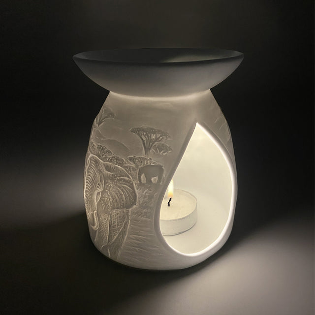 Cello Porcelain Tealight Burner - Elephant