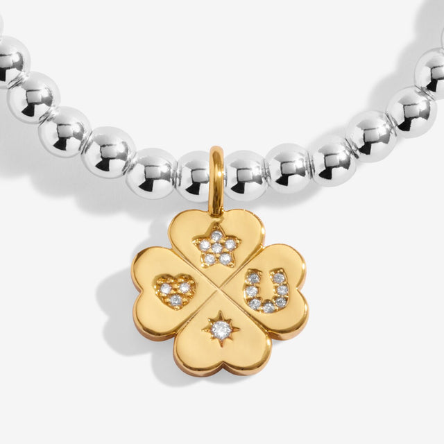 Joma Jewellery Silver & Gold Bracelet - Lucky Charm - A Little