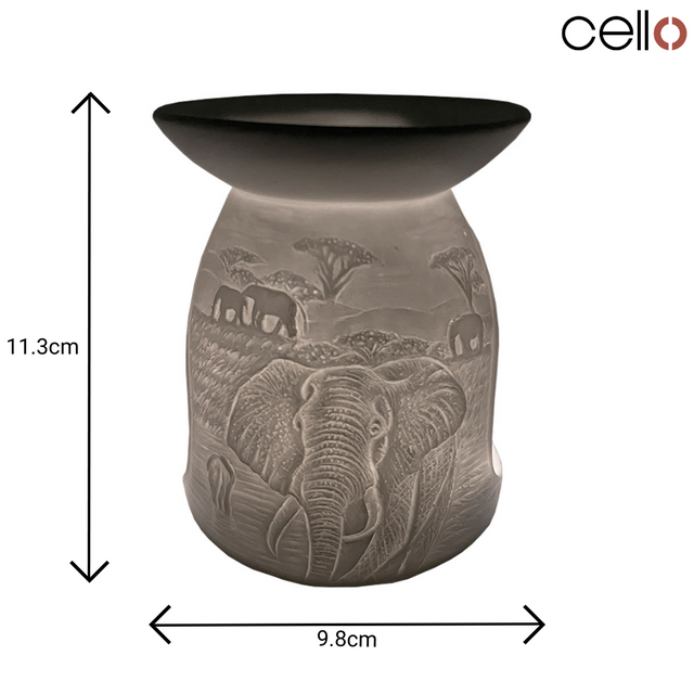 Cello Porcelain Tealight Burner - Elephant