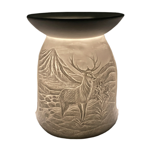Cello Porcelain Tealight Burner - Mountain Stag