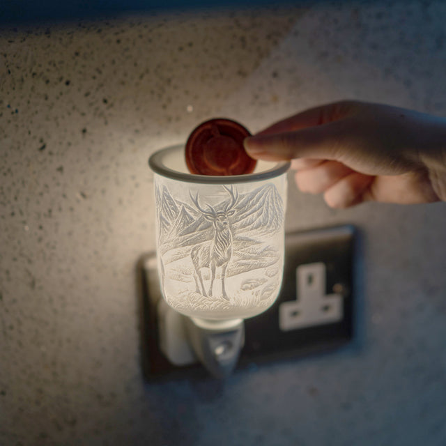 Cello Porcelain Plug In Electric Wax Burner - Highland Stag