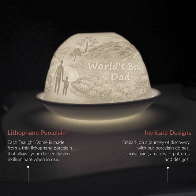Cello Tealight Dome - Worlds Best Dad