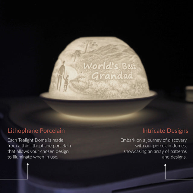 Cello Tealight Dome - Worlds Best Grandad