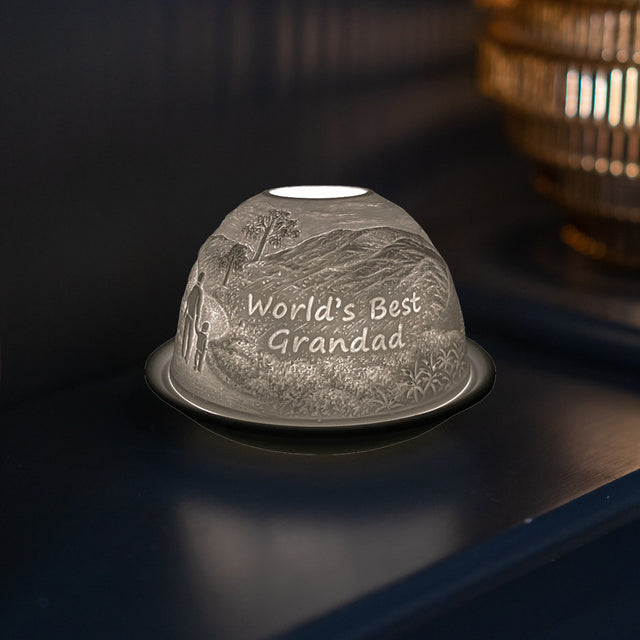 Cello Tealight Dome - Worlds Best Grandad