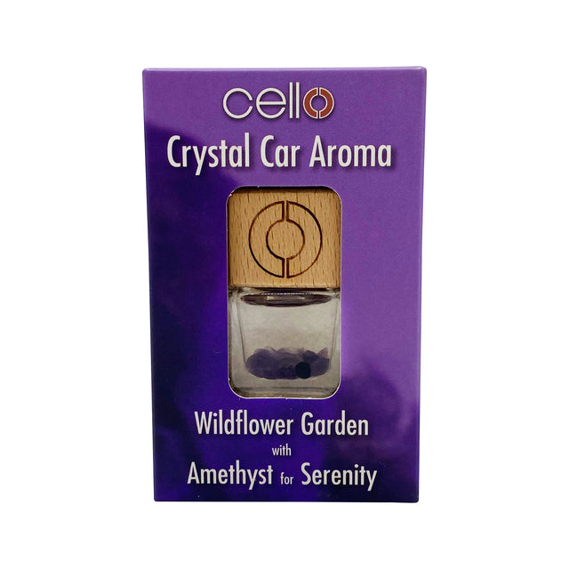 Cello Crystal Car Aroma - Wildflower Garden - Amethyst
