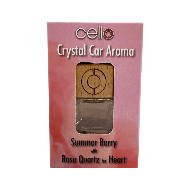 Cello Crystal Car Aroma - Summer Berry - Rose Quartz