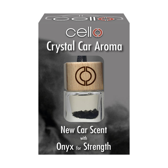 Cello Crystal Car Aroma - New Car Scent - Onyx