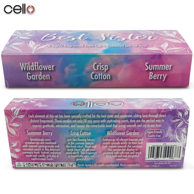 Cello Scent Cup Trio - Best Sister