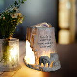 Cello Elephant Tealight Burner - Family Is Where Life Begins and Love Never Ends