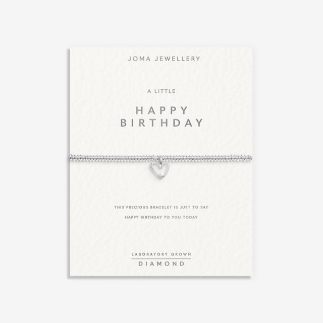 Joma Jewellery Bracelet - Happy Birthday with Lab Grown Diamond