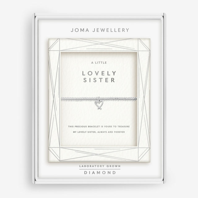 Joma Jewellery Bracelet - Lovely Sister with Lab Grown Diamond