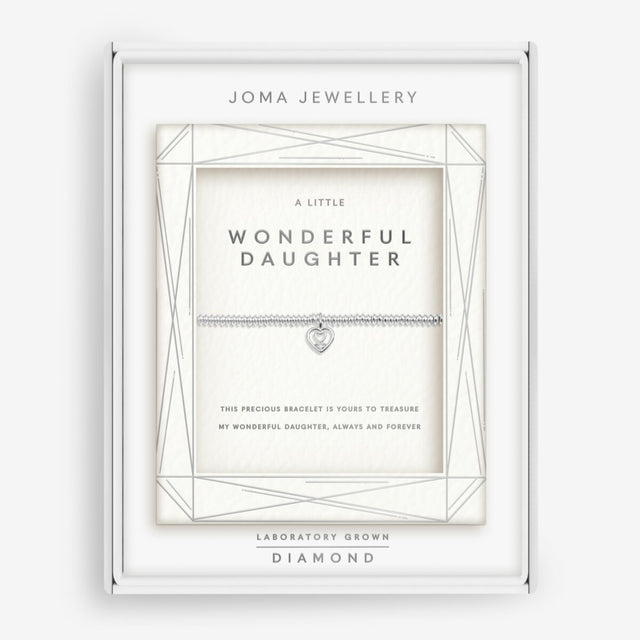 Joma Jewellery Bracelet - Wonderful Daughter with Lab Grown Diamond