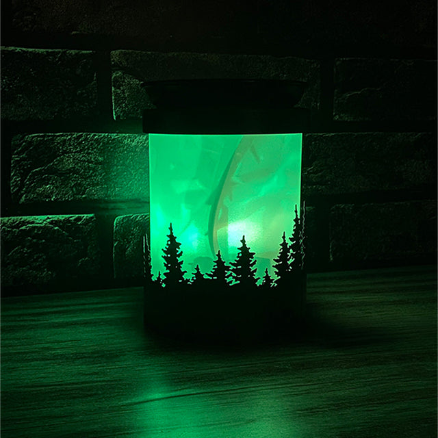 Cello Aurora Northern Lights Electric Melt Burner With Frosted Pine Medallions Set