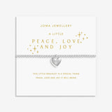 Joma Jewellery Silver Bracelet - Peace, Love And Joy - A Little