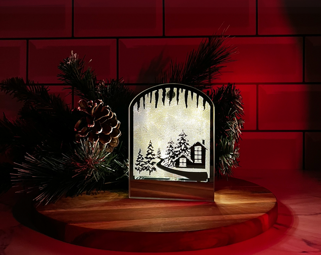 Gleneagles Shimmer Scapes Set Of 3 Glass LED Illuminations