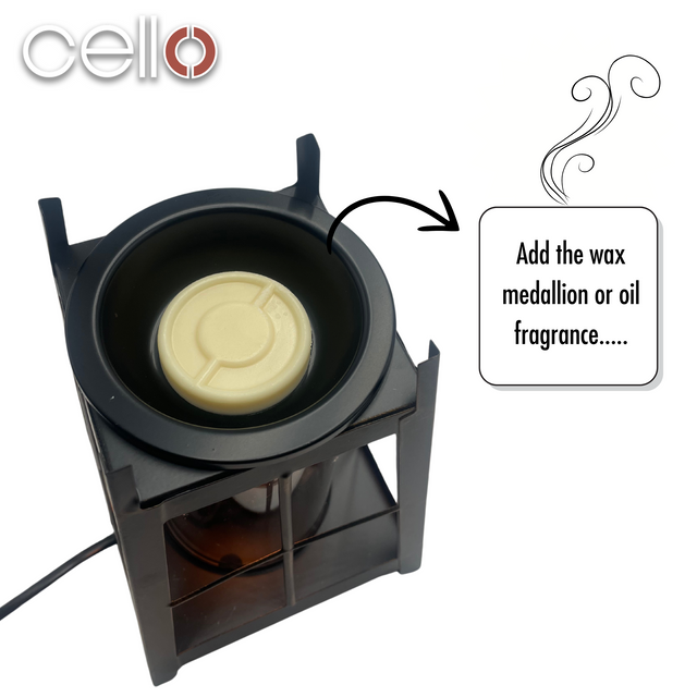 Cello Edison Metal Electric Wax Burner Lantern